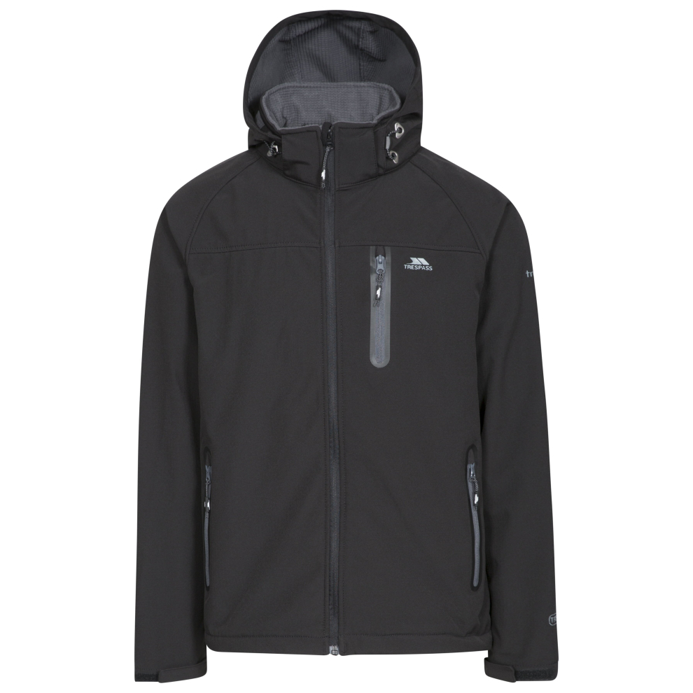 (L, Black) Trespass Mens Softshell Jacket Accelerato