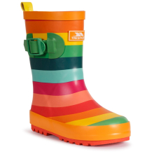 (8, Rainbow Stripe) Trespass Kids Welly Boot Wellies Puddle