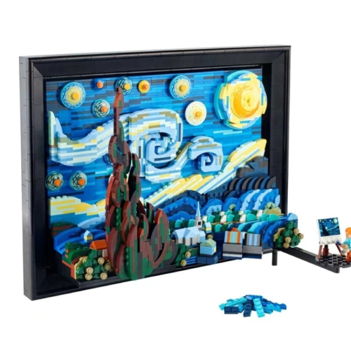 (2316pcs) Vincent The Starry Night 21333 2316pcs Moc Art Painting Building Blocks