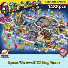 (1488pcs) Space Werewolf Killing Building Blocks Sets Ghost Dinting Game Among Us