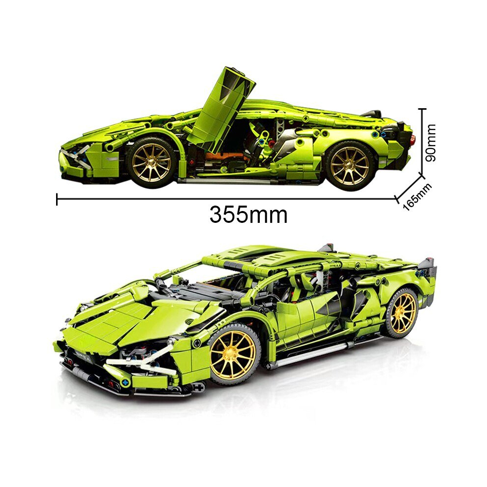 (Lamborghini) Technical Bugatti Building Blocks Lamborghini Hypercar Racing Car Model