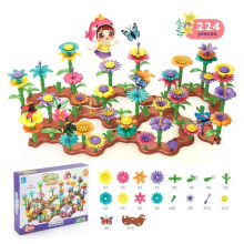 (224pcs) Cartoon Garden Bouquet Building Blocks Set Handmade Flower Arrangement