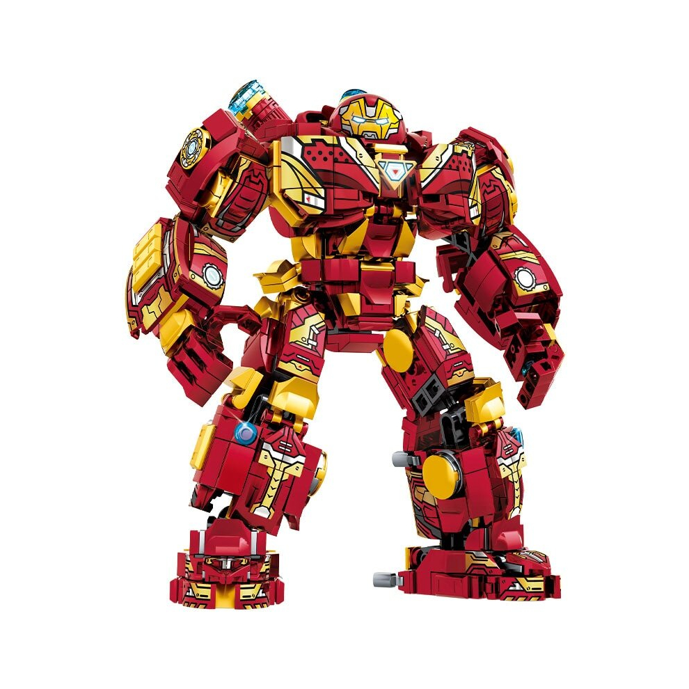 (823Pcs with 2 figure) Marvel  Avengers Blocks Model Iron Man Mecha Hulkbuster War Machine SuperHeroes