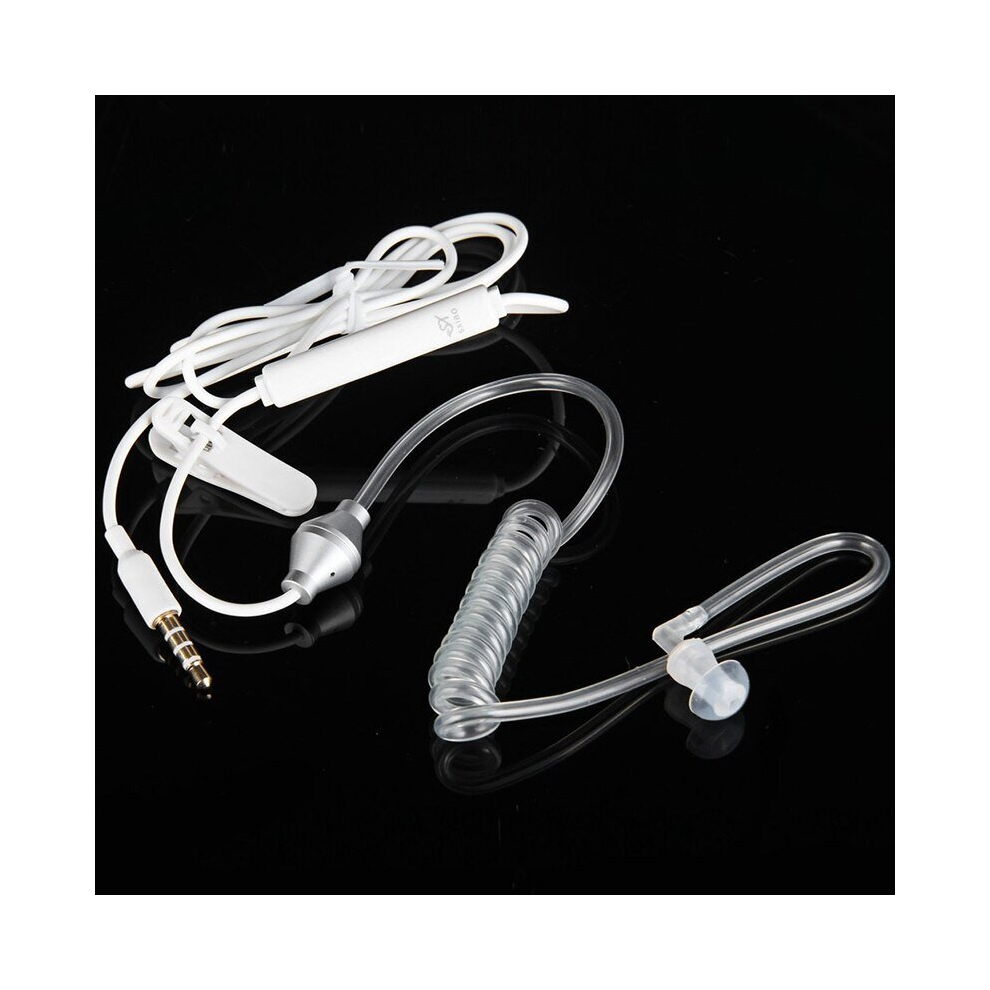 (White) Acoustic Radiation Protection Anti-Radiation FBI Headphones Air Tube Handsfree