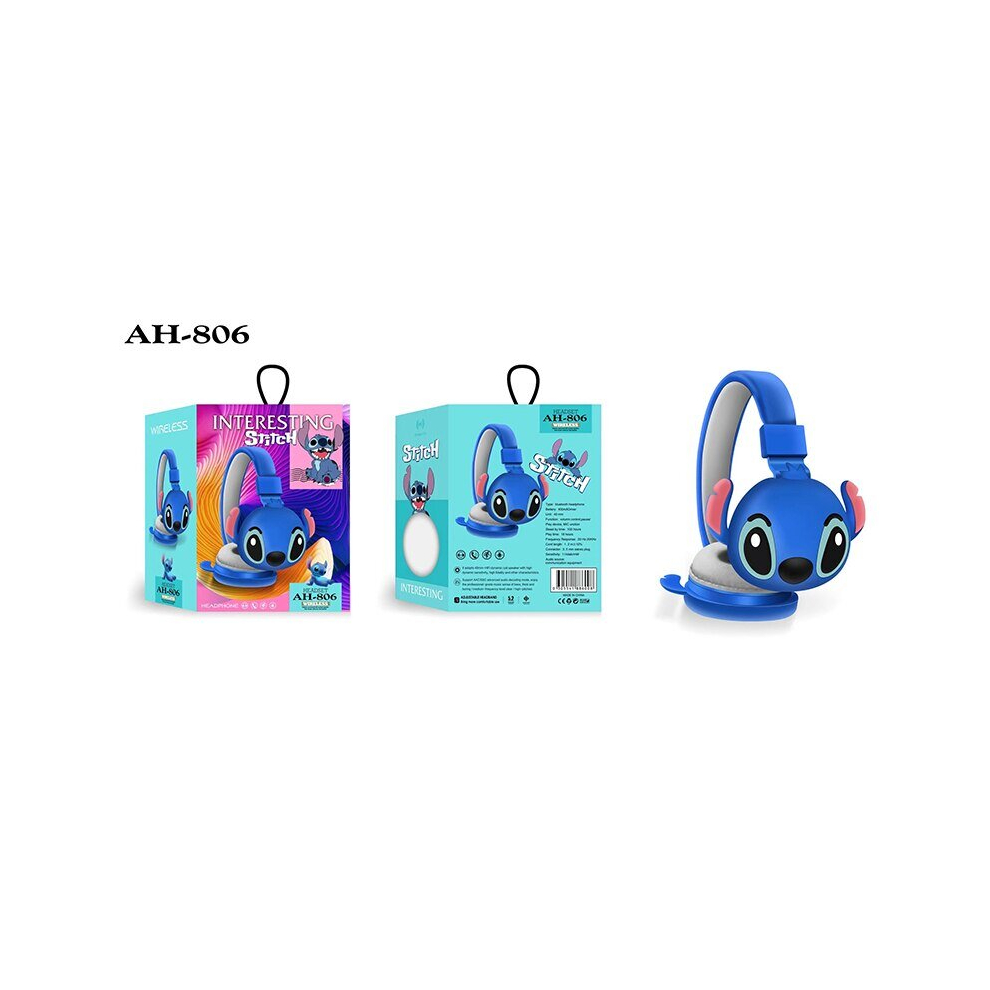 (Stitch) Wireless Bluetooth Headphones AH-806 HIFI Sound