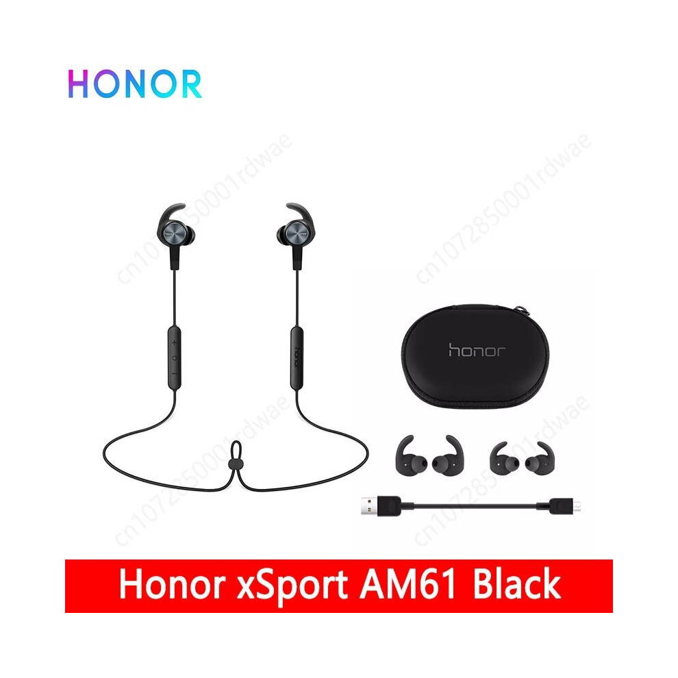 (Black) New Honor xsport AM61 Earphone Bluetooth Wireless connection with Mic