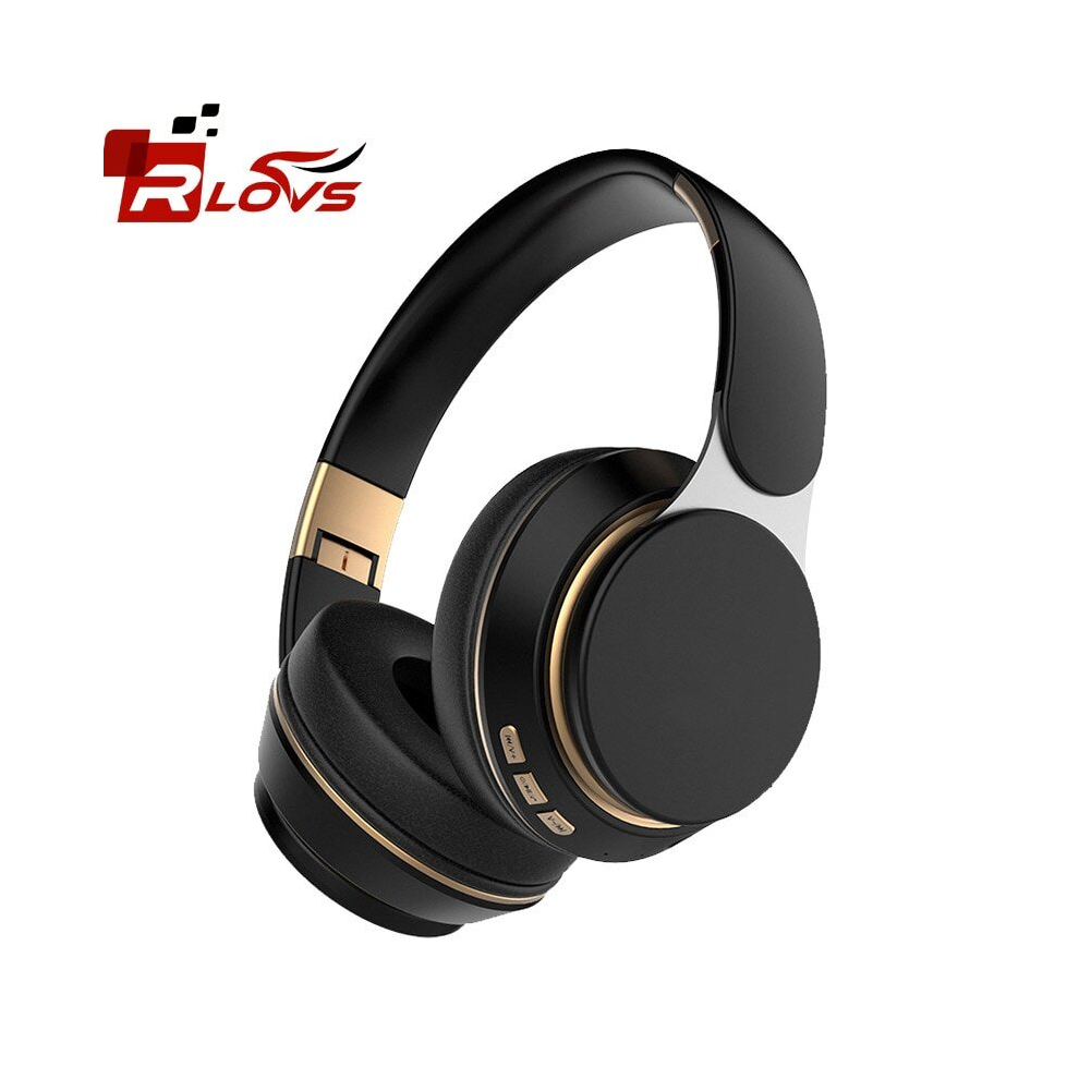 (black) Wireless Headphones Bluetooth 5.0 Headset Foldable Earphones HiFi 9D Bass