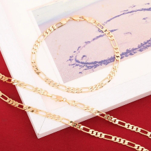Hot Jewelry Men Necklace Set Chain Necklace Bracelet Set