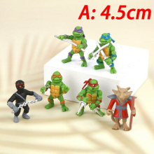 (4.5cm, A 6PCS) 6PCS Teenage tant Ninja Turtles Mini Anime Action Figure 5cm Raphael Donatello