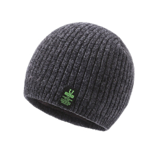 (grey) Knitted hat warm padded wool hat women outdoor cycling ear protection cold cover