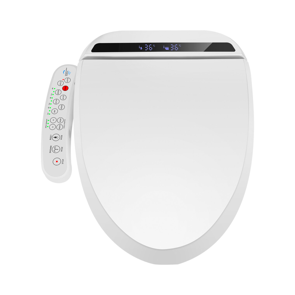 Electric Smart Bidet Toilet Seat Massage Heated Side-Panel Control UK