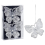(2 x Butterfly - Silver) Christmas Tree Decorations Glitter Hanging 1