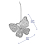(2 x Butterfly - Silver) Christmas Tree Decorations Glitter Hanging 4