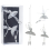 (2 x Ballerina - Silver) Christmas Tree Decorations Glitter Hanging 1