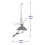 (2 x Ballerina - Silver) Christmas Tree Decorations Glitter Hanging 5
