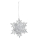 (2 x Snowflake - Silver) Christmas Tree Decorations Glitter Hanging 2