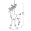 (1 x Reindeer - Silver) Christmas Tree Decorations Glitter Hanging 3