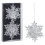(2 x Snowflake - Silver) Christmas Tree Decorations Glitter Hanging 1