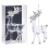 (1 x Reindeer - Silver) Christmas Tree Decorations Glitter Hanging 1