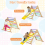 Casart Climbing Triangle Ladder Set Foldable Climbing Frame w/ Reversible Ramp 2