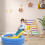 Casart Climbing Triangle Ladder Set Foldable Climbing Frame w/ Reversible Ramp 5