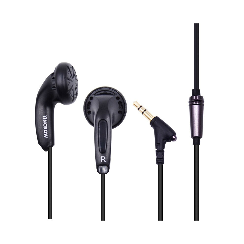 (Black no mic) 2021 Original YINCROW X6 In Ear Earphone Earbud Flat Head Plug Earplugs