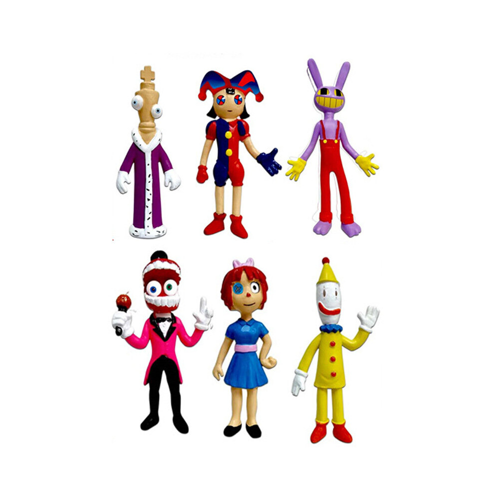 Zhike (6Pcs) The Amazing Digital Circus Figure Toy Birthday Party Decoration Children Gift
