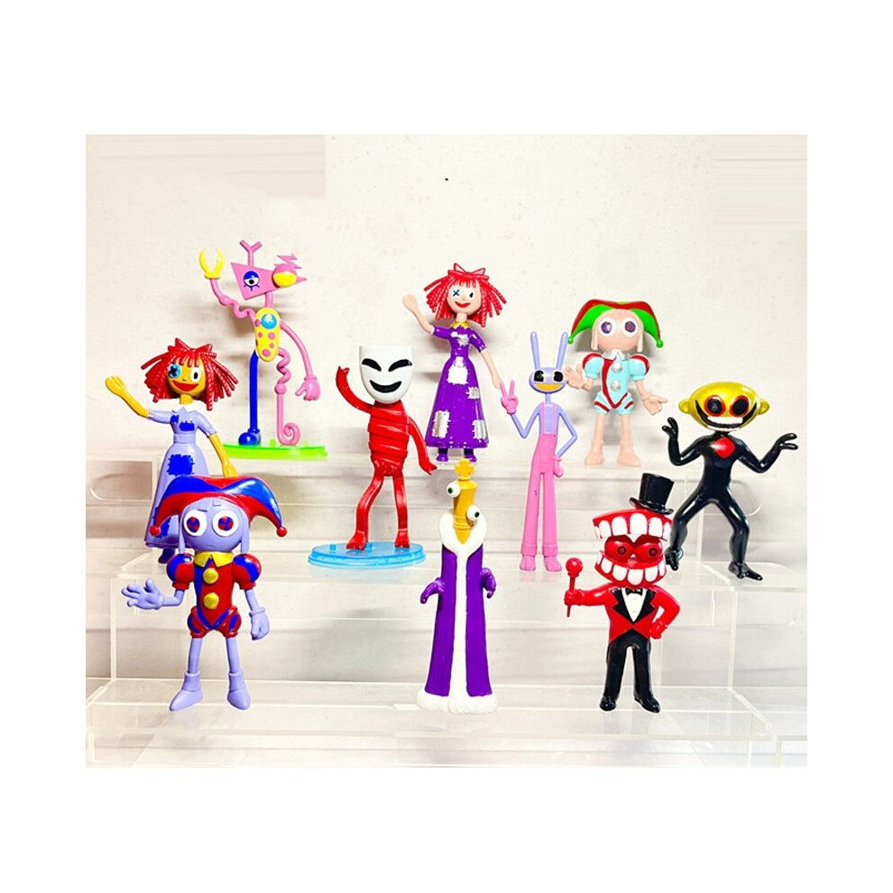 (10pcs-B) The Amazing Digital Circus Figure Toy Birthday Party Decoration Children Gift