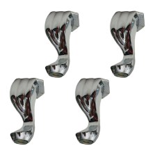 Queen Anne Furniture Legs Chrome x 4