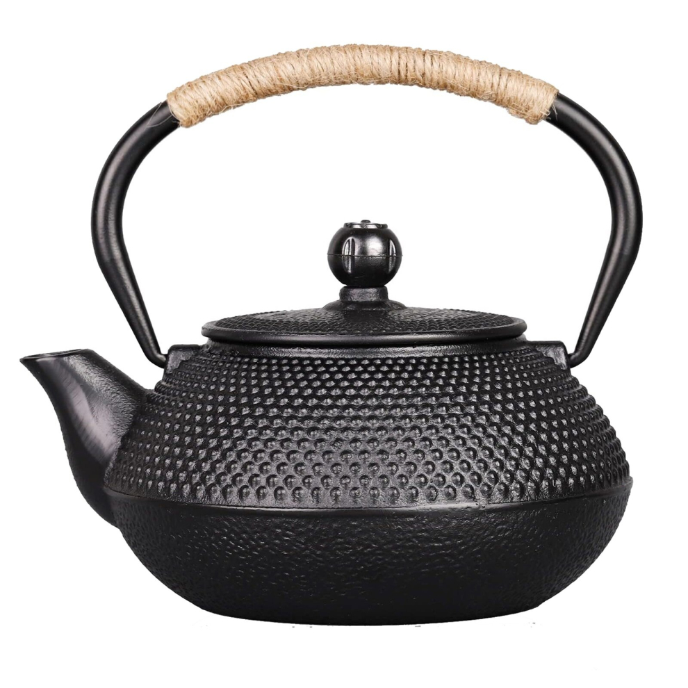 Gr8 Home 800Ml Stovetop Tetsubin Teapot Japanese Style Cast Iron Kettle Black