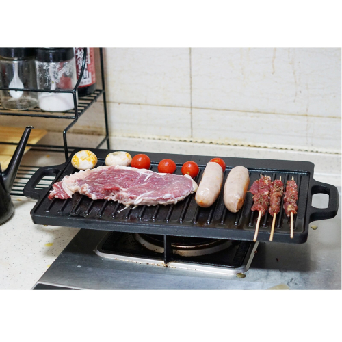 Gr8 Home Non Stick Cast Iron Reversible Griddle Plate 1