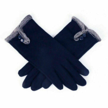 (Blue) Ladies Winter Gloves Touch Screen Fleece Thick Warm Comfy Soft Fur Lined Thermal