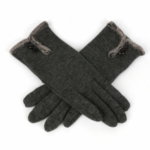 (Grey) Ladies Winter Gloves Touch Screen Fleece Thick Warm Comfy Soft Fur Lined Thermal