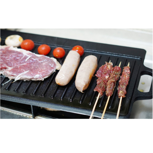 Gr8 Home Non Stick Cast Iron Reversible Griddle Plate 2