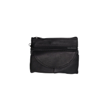 Lorenz Women Men Nappa Leather Small Coin Key Ring Wallet Pouch Purse Money Bag