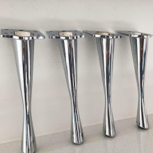 Chrome Tapered French Furniture Legs - Set of 4