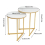 Modern Nesting Coffee Table Set of 2 Marble Coffee Table Set  White 3