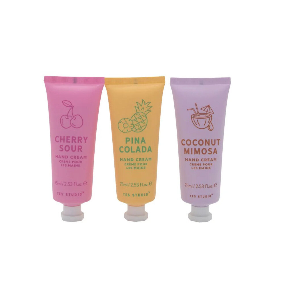 Yes Studio Hand Cream Gift Set Of 3 Fragranced Lotions Shea Butter Fruit Cocktail