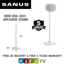 SANUS WSSE31 White Single Fixed Height Speaker Stand for Sonos Era 300 FREE POST