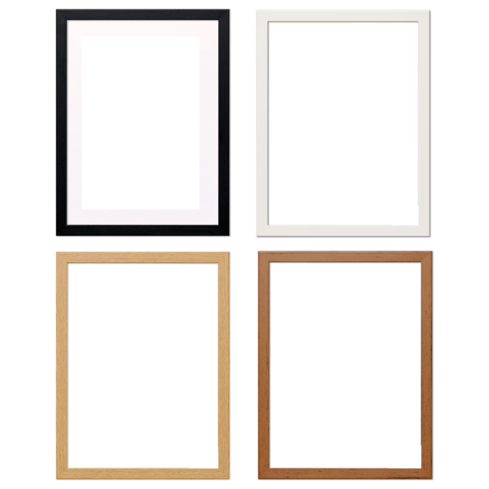 (A4(8x12)inch, White) A1 A2 A3 A4 A5 Picture Frame Photo Frame Poster Frames Black, White, Oak and Walnut