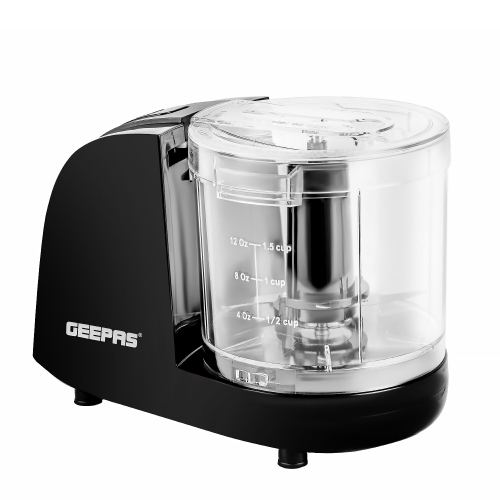 GEEPAS Multi Chopper | 200W Mini Electric Food Processor | Stainless Steel Blades One-Touch Operation 350ml Bowl | Mixer Dicer Food Chopper