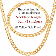 Men Bracelet Necklace Set With Stamp Men Chains Vintage 5MM 22 Jewelry Sets NH744