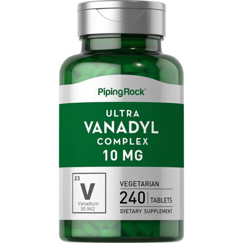 PIPING ROCK Vanadyl Complex (Vanadium), 10 mg, 240 Vegetarian Tablets
