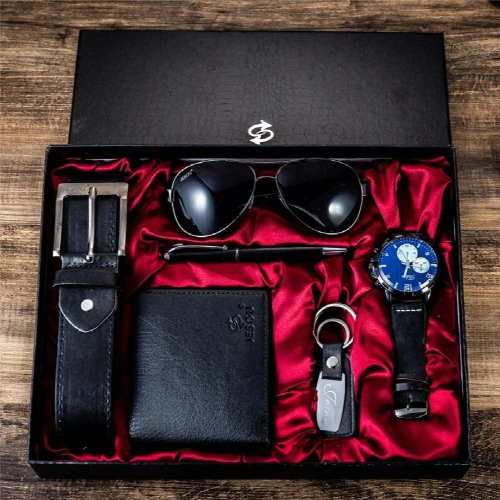 Mens Gift Set Packaging Watch Belt Wallet Creative Combination Suit-6pcs/Set 1