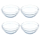 4 x Glass Prawn Cocktail Bowls Appetizer Starter Glass Dish Stacking 3