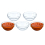 Glass Dip Bowls Dessert Appetizer Sauce Small Stacking 240ml x5 5