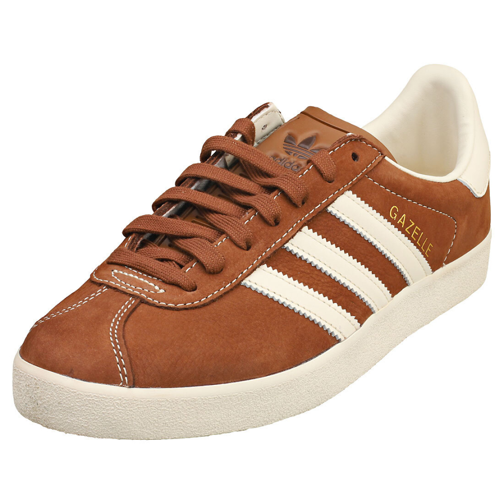 (8) adidas Gazelle 85 Mens Fashion Trainers in Brown White