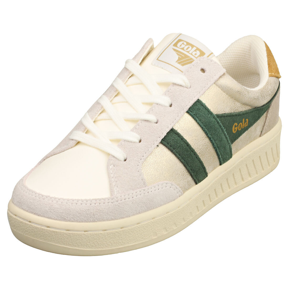 (3) Gola Superslam Blaze Womens Fashion Trainers in Gold Green