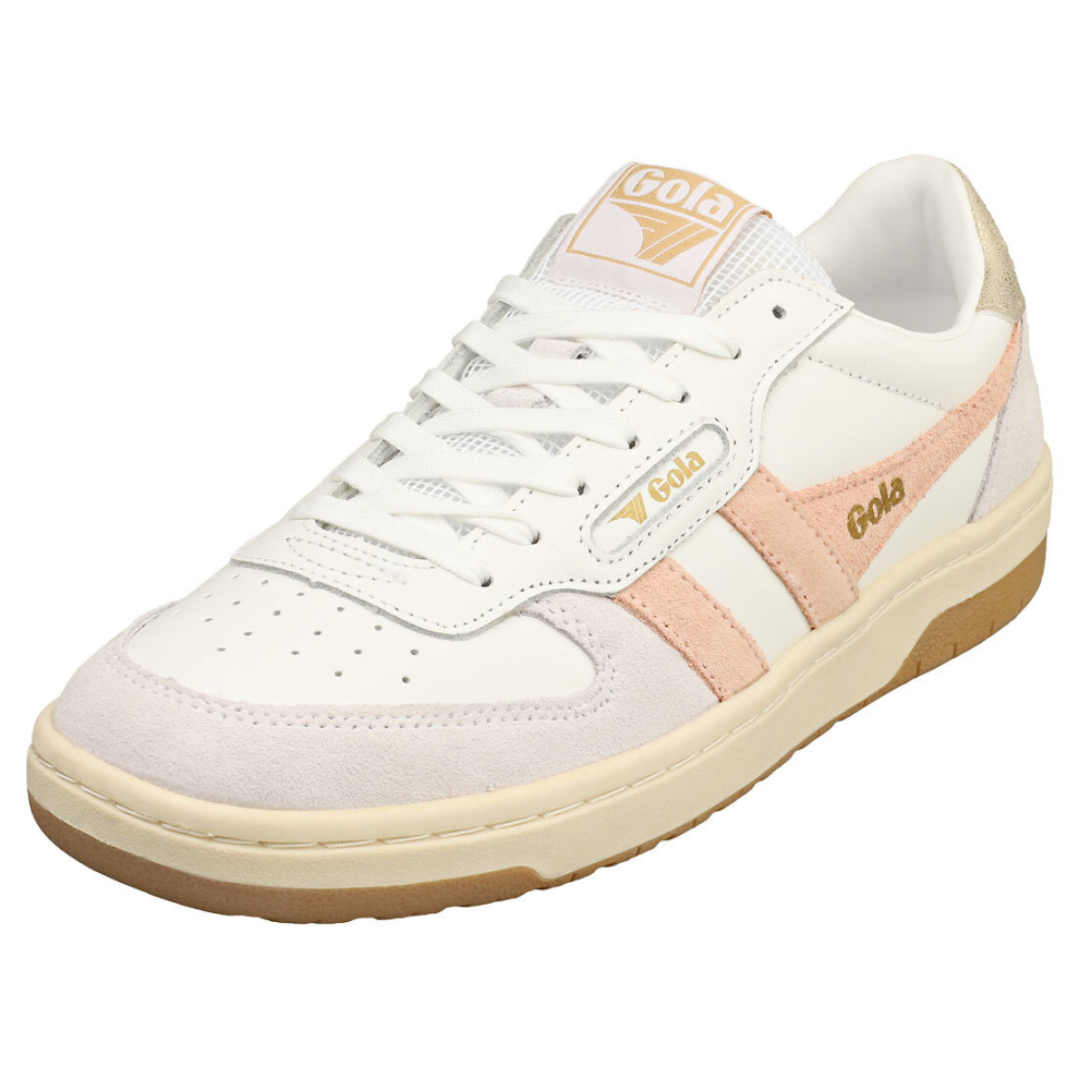 (4) Gola Hawk Womens Fashion Trainers in White Pink