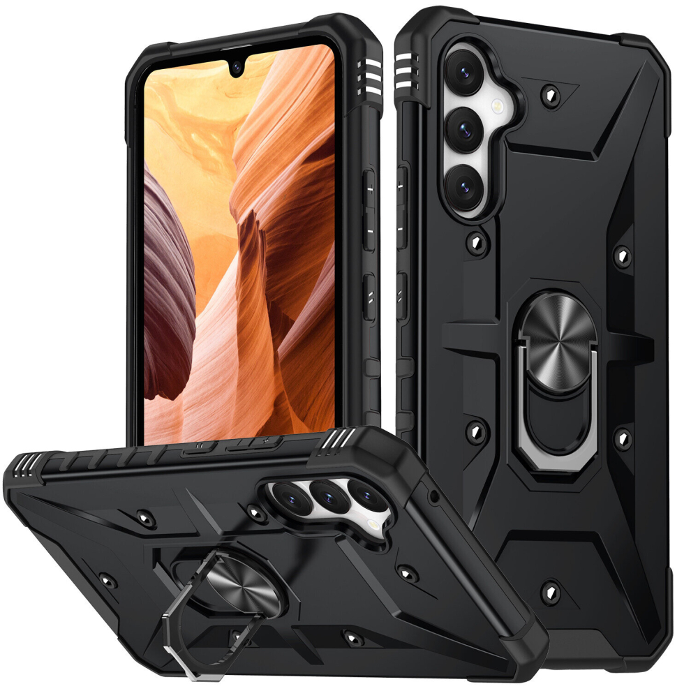 Photos - Case Shockproof Magnetic With Ring Holder Cover For Samsung Galaxy S23 Ultra Plus A54 A34 A14(Black, Samsung Galaxy A54)
